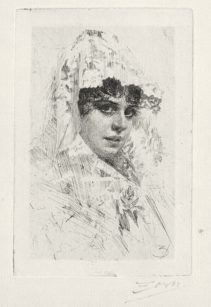  安德斯·莱奥纳德·佐恩 Anders Leonard Zorn —— 佐恩(素描) (1)